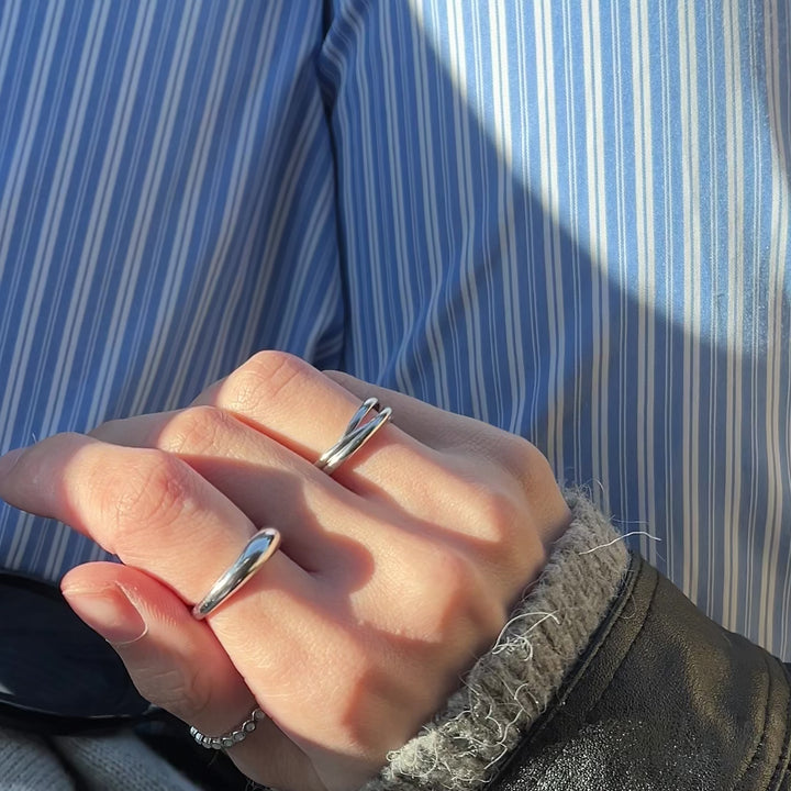 'Anya' Interlocking Ring All Silver
