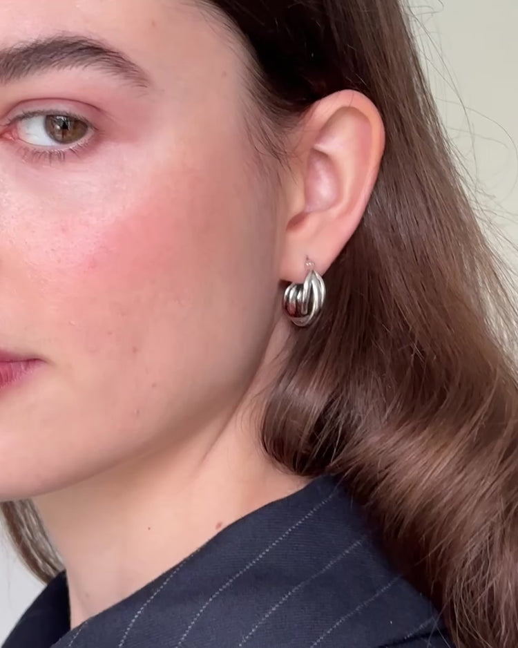 'Tove' Interlocked Hoop Earrings - LINES AND CURRENT