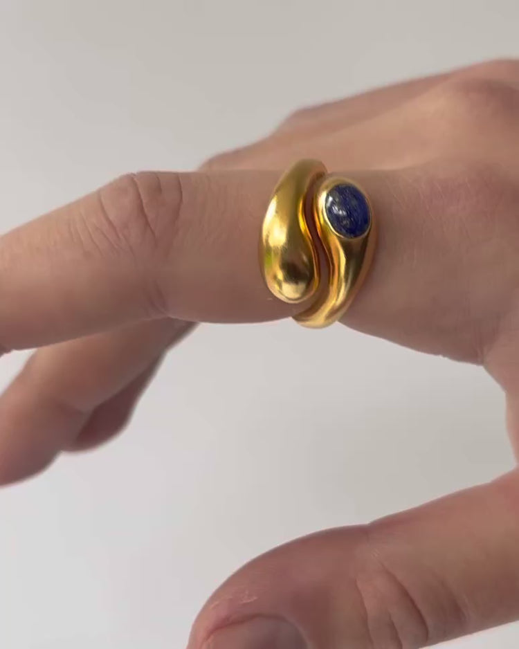 'Lars' Lapis Wrap Ring - LINES AND CURRENT