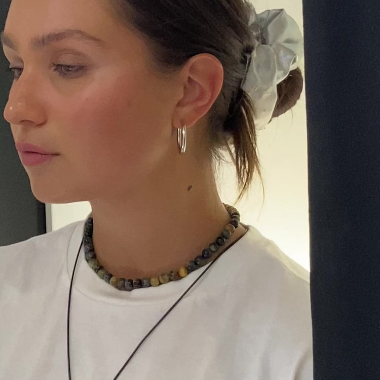 'Paula' Pipe Hoop Earrings