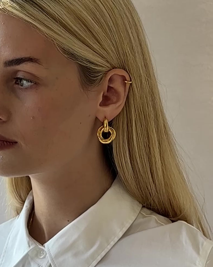 'Eliason' Interlocked Knot Earrings - LINES AND CURRENT