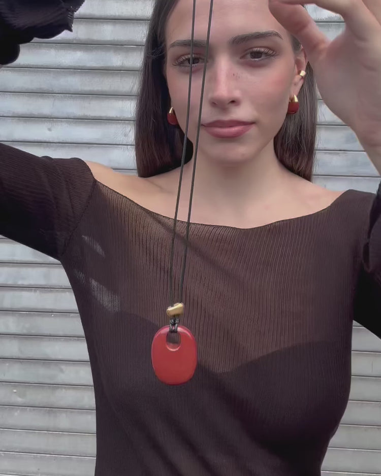 'Terra' Cord Necklace - LINES AND CURRENT
