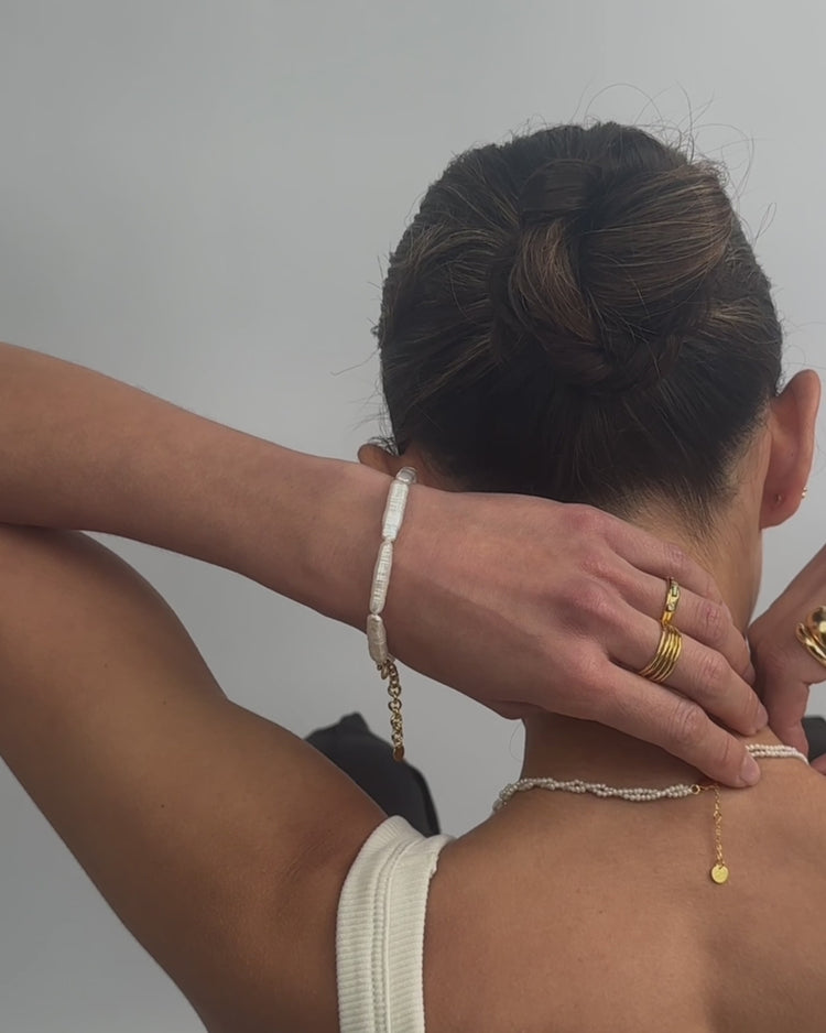 'Linea' Pearl Bracelet - Lines & Current