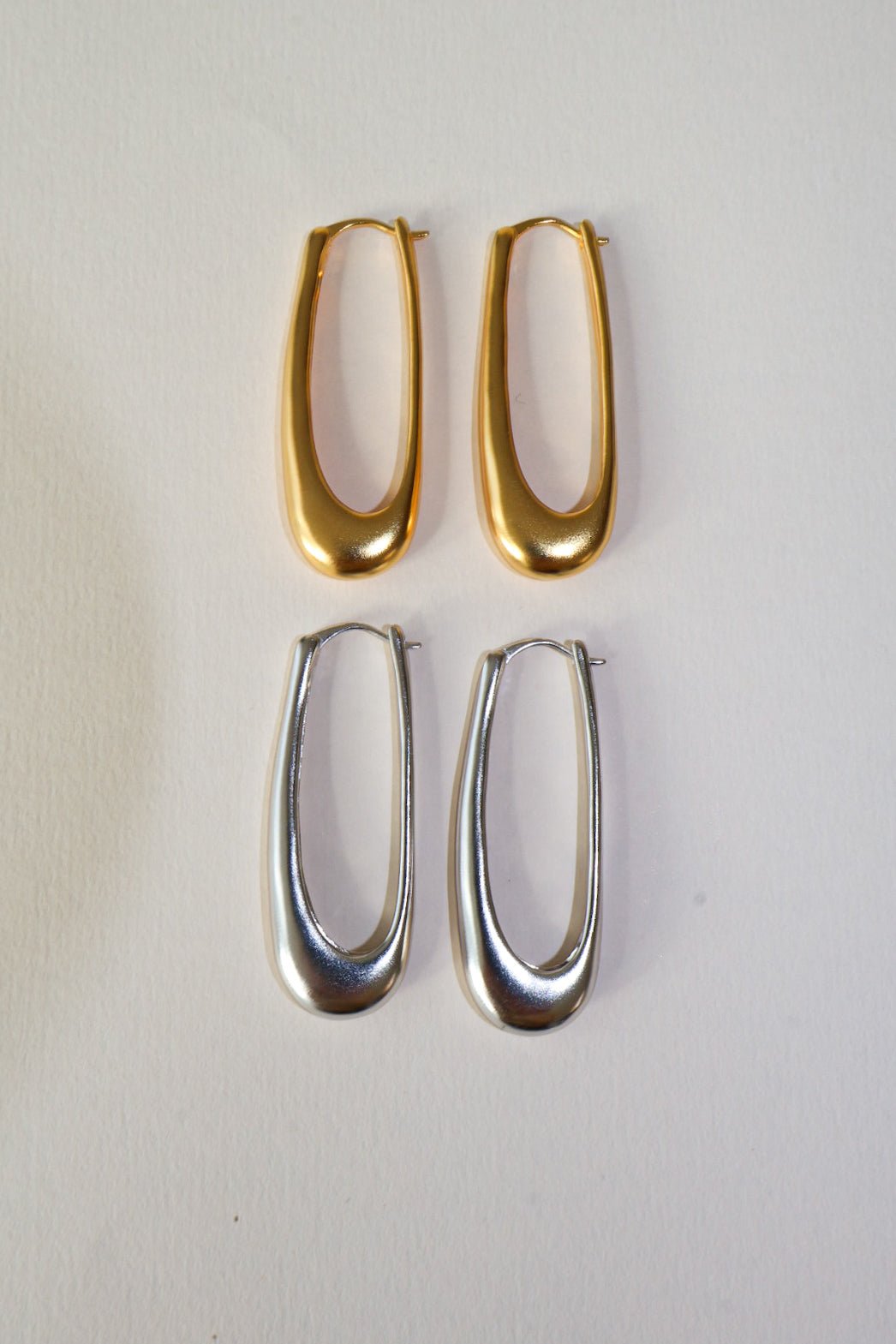 'Rekki' Long Rectangle Hoops - LINES AND CURRENT