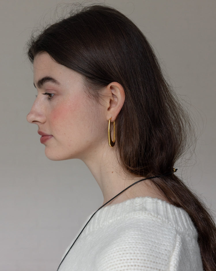 'Rekki' Long Rectangle Hoops - LINES AND CURRENT