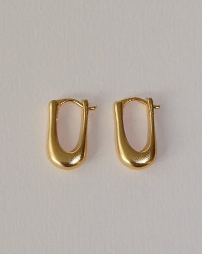 &#39;Rekki&#39; Mini Rectangle Hoops - LINES AND CURRENT