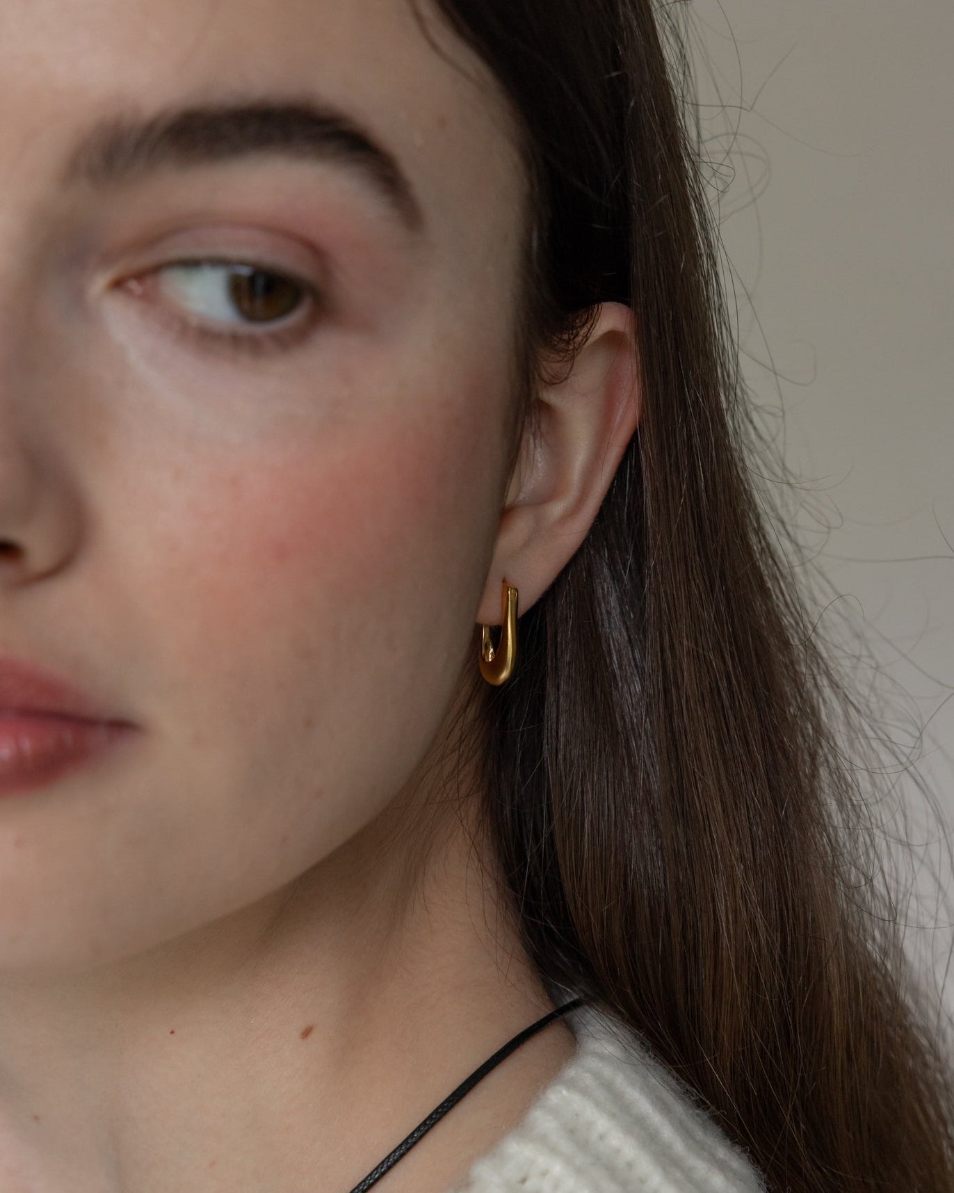 'Rekki' Mini Rectangle Hoops - LINES AND CURRENT