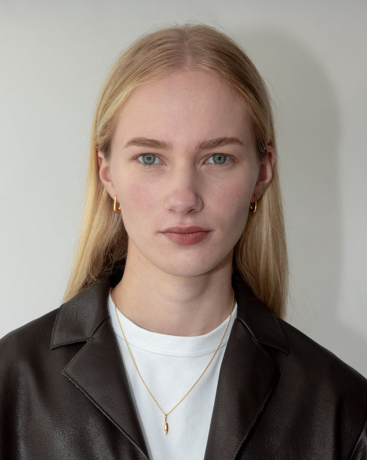 'Rekki' Mini Rectangle Hoops - LINES AND CURRENT