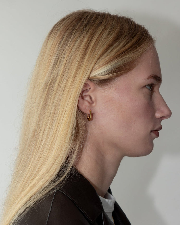 'Rekki' Mini Rectangle Hoops - LINES AND CURRENT