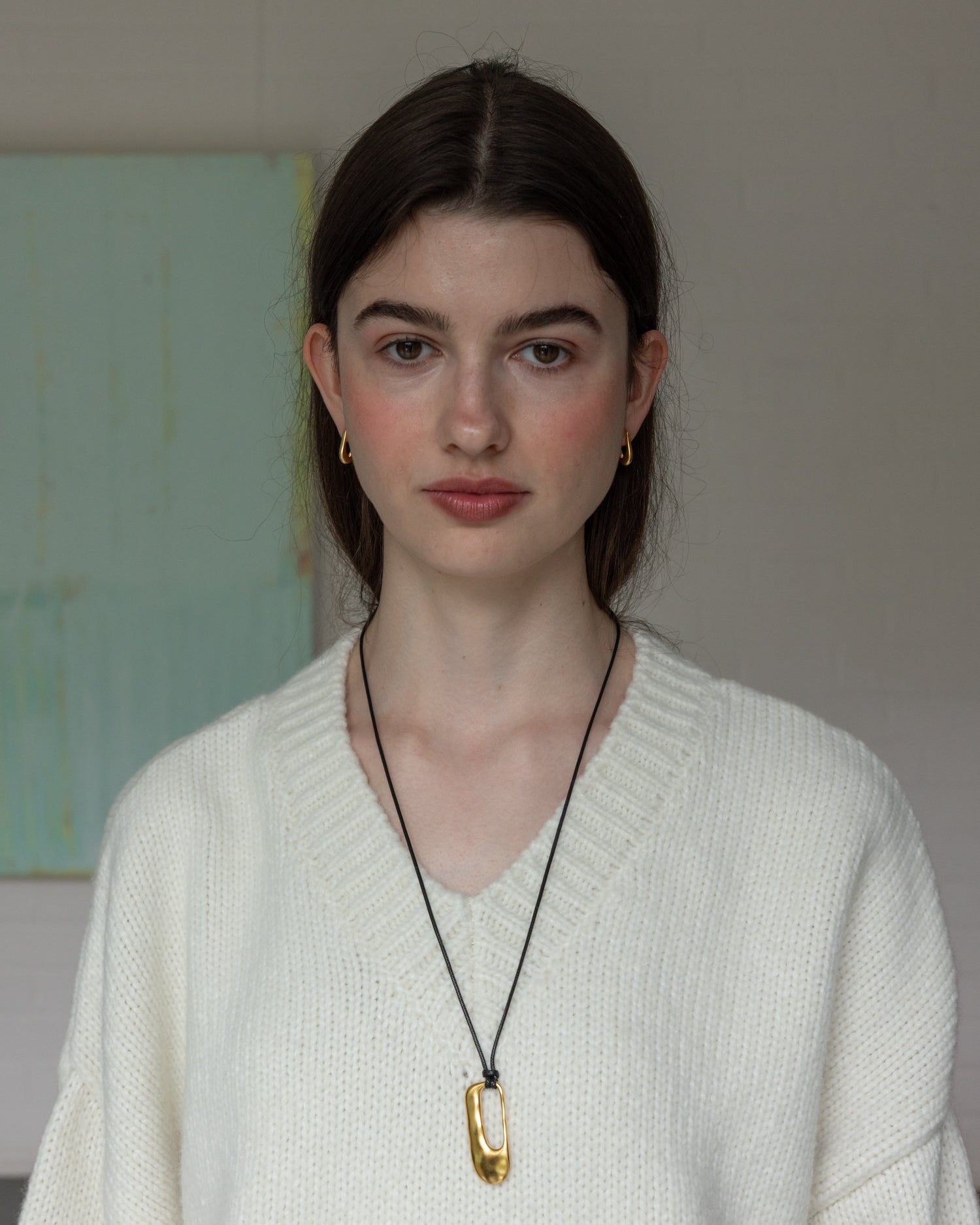 &#39;Rekki&#39; Mini Rectangle Hoops - LINES AND CURRENT