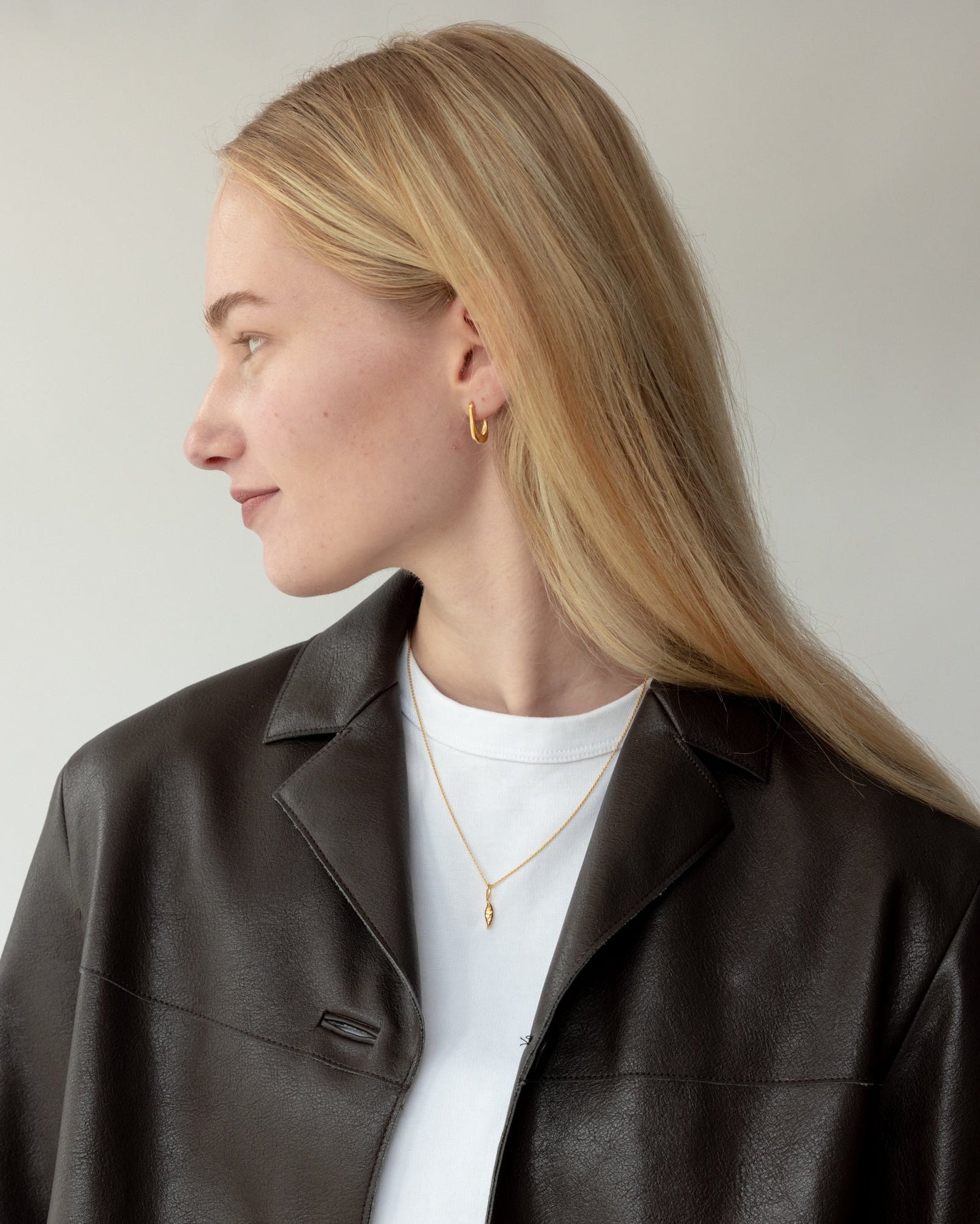 &#39;Rekki&#39; Mini Rectangle Hoops - LINES AND CURRENT