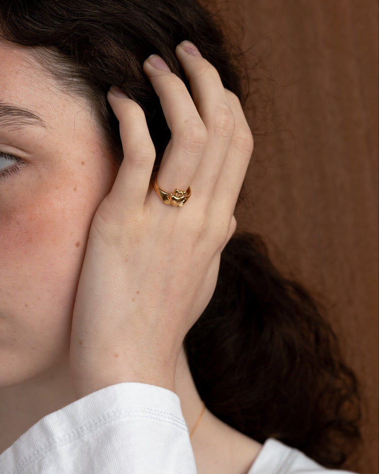 Sterling silver Claddagh ring by Lines & Current