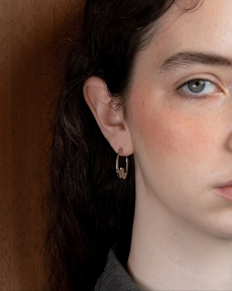 18k gold-plated large Claddagh hoop earrings by Lines & Current