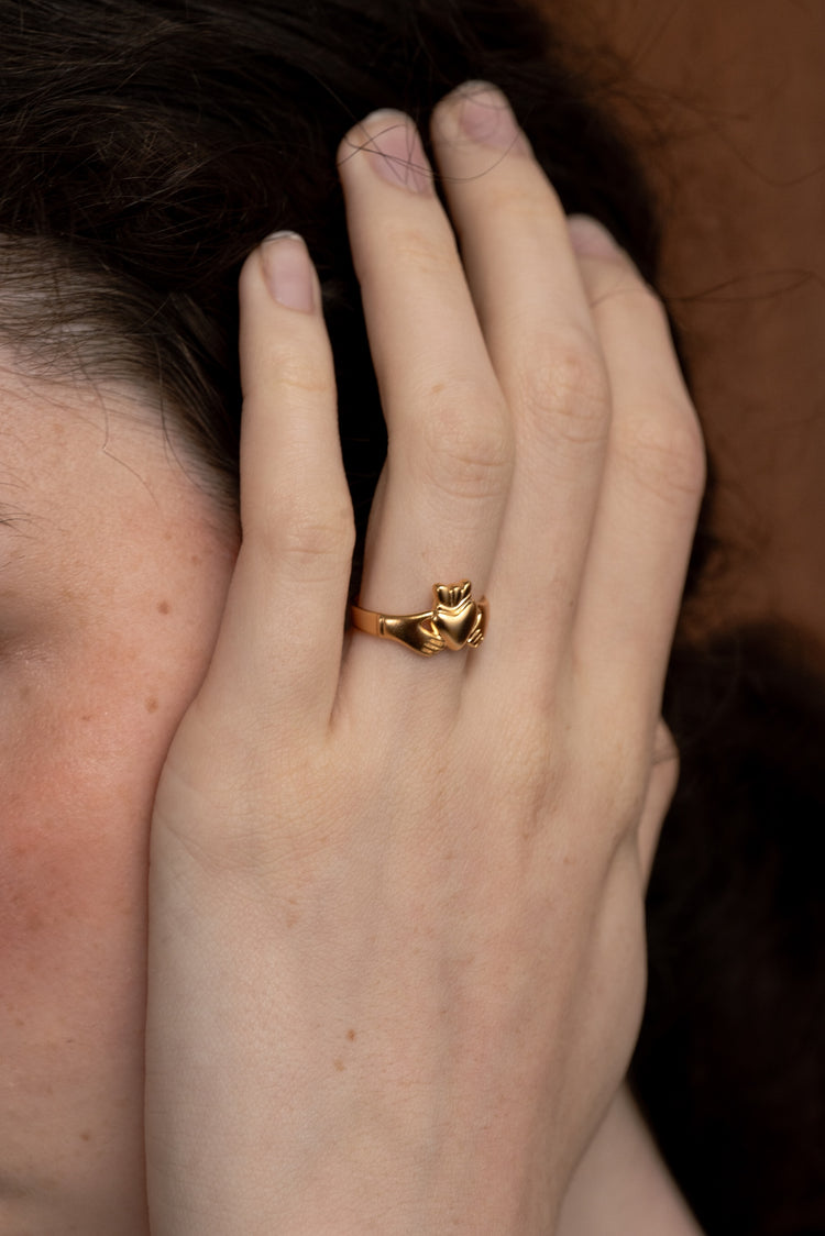 Sterling silver Claddagh ring by Lines & Current