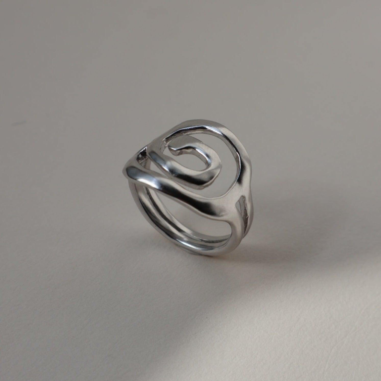 'River' Swirl Ring - Lines & Current