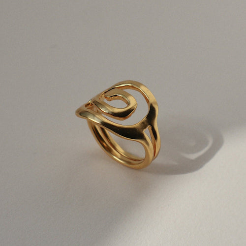 'River' Swirl Ring - Lines & Current