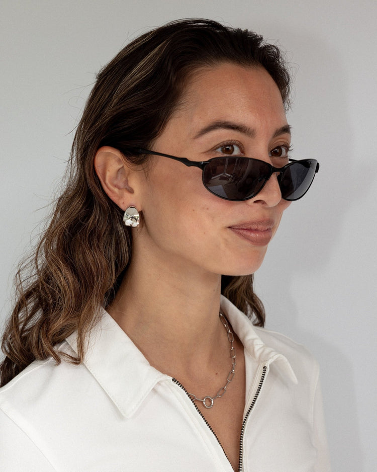 'Rowe' Curled Petal Earrings - Lines & Current