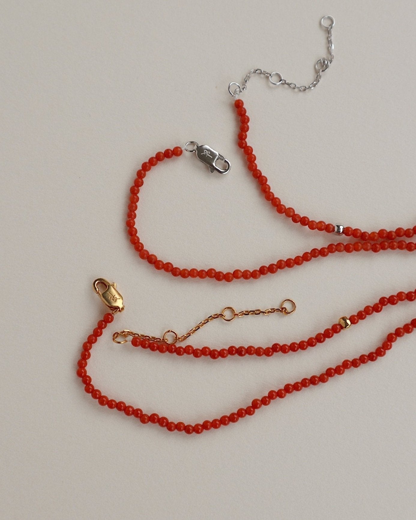 'Ruthie' Red Agate Beaded Necklace