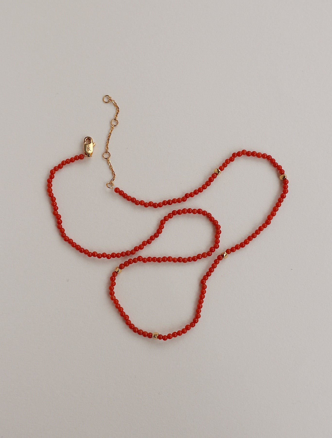 'Ruthie' Red Agate Beaded Necklace