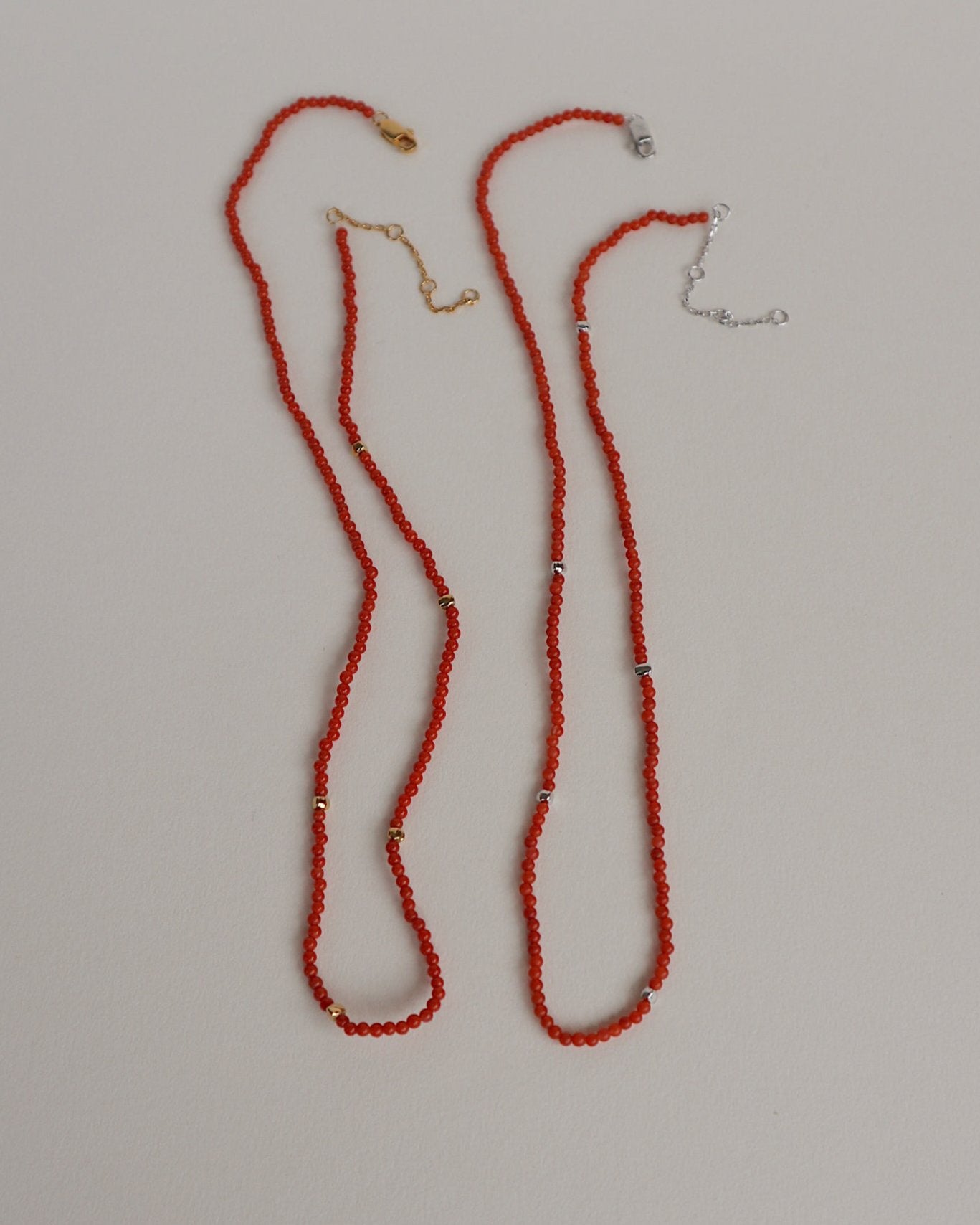 'Ruthie' Red Agate Beaded Necklace - Lines & Current