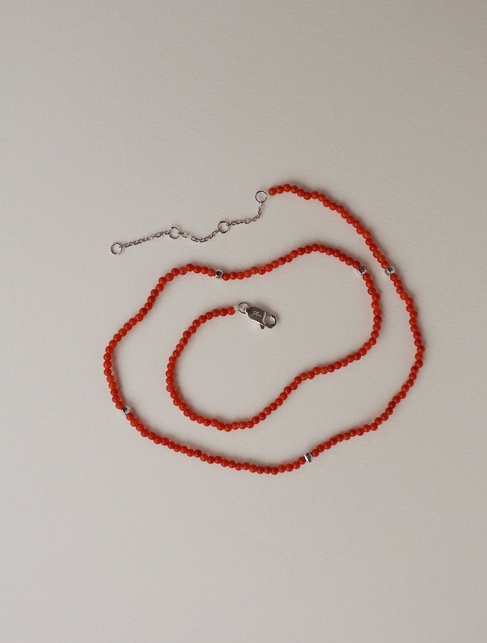 'Ruthie' Red Agate Beaded Necklace