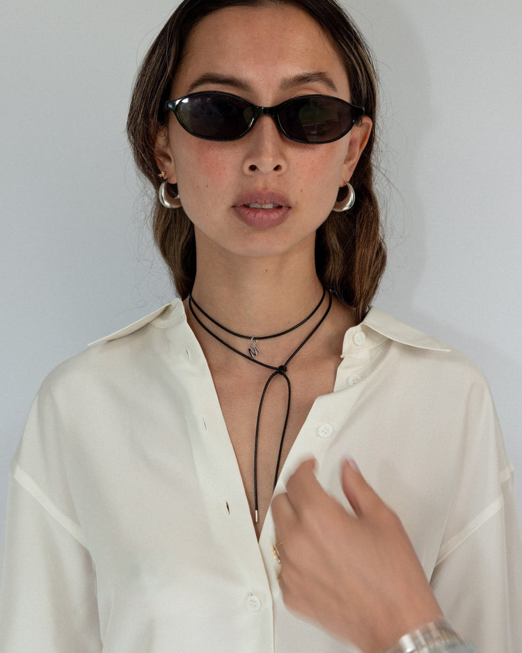 'Sadie' Cord Necklace - Lines & Current