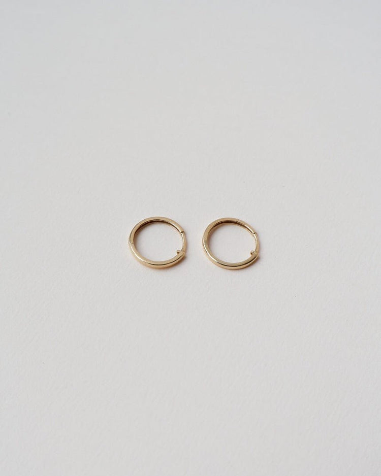 'Sawyer' Slim 9k Hoop Earrings - Lines & Current