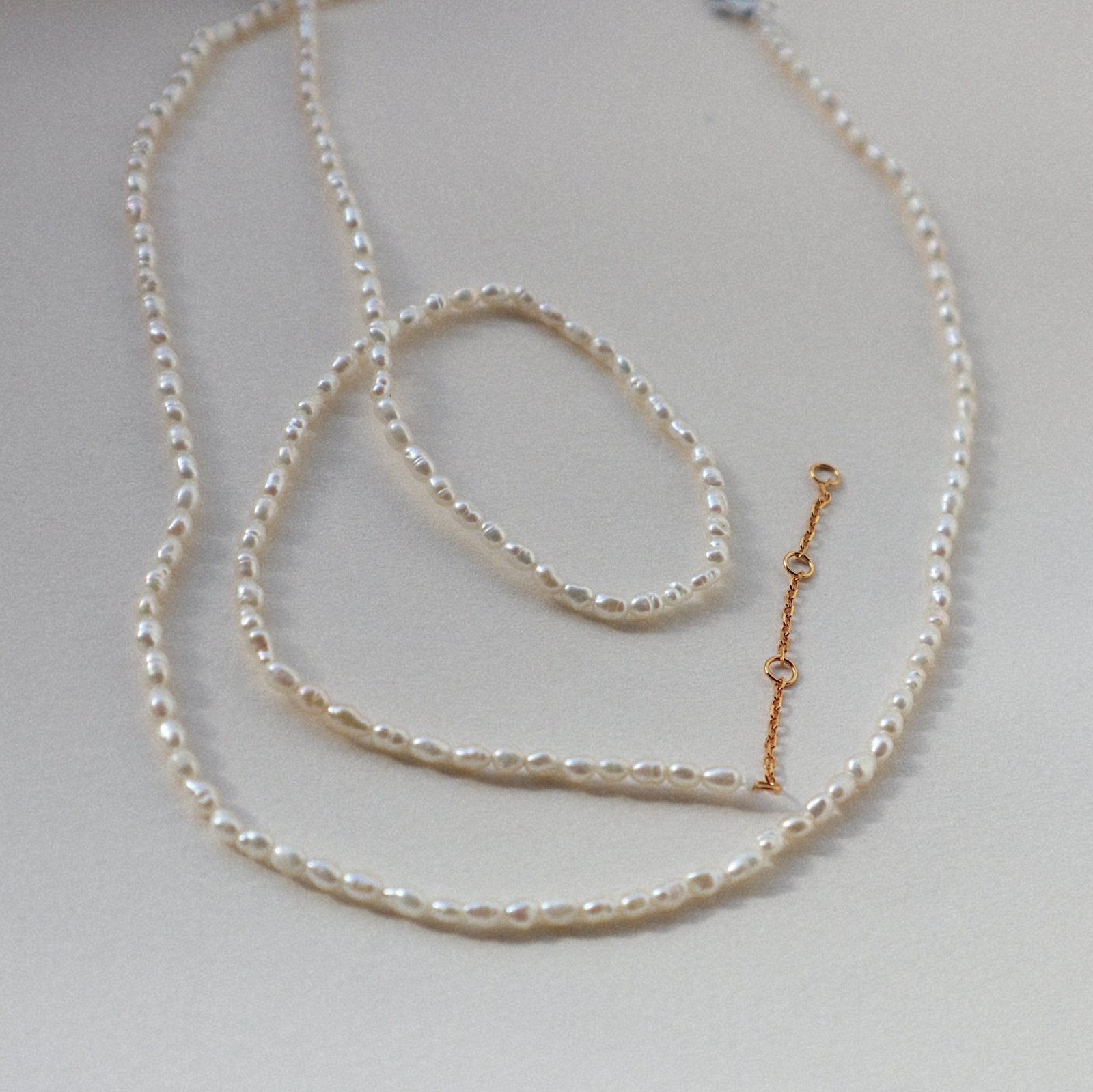 'Selene' Seeded Pearl Necklace - Lines & Current