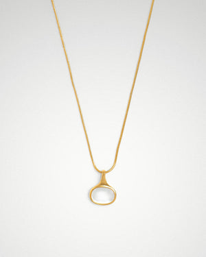 'Sigrid' Oval Necklace - LINES AND CURRENT