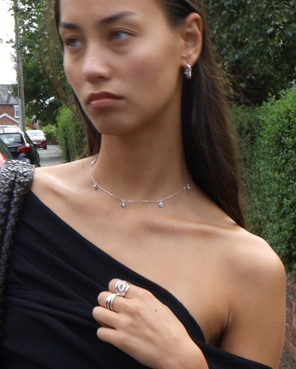 &#39;Spirited&#39; Satellite Necklace - Lines &amp; Current