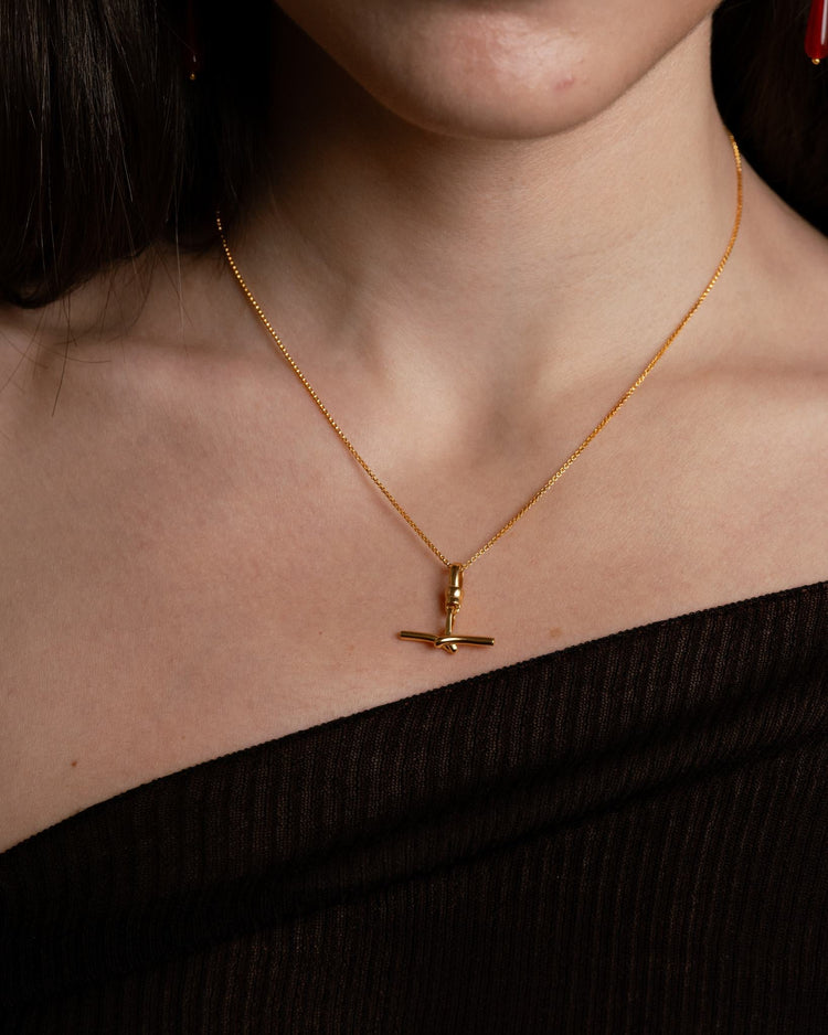 'Tabitha' T Bar Necklace - LINES AND CURRENT