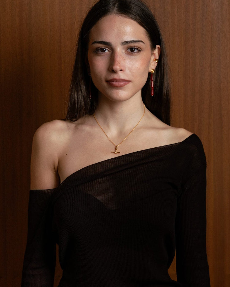 'Tabitha' T Bar Necklace - LINES AND CURRENT