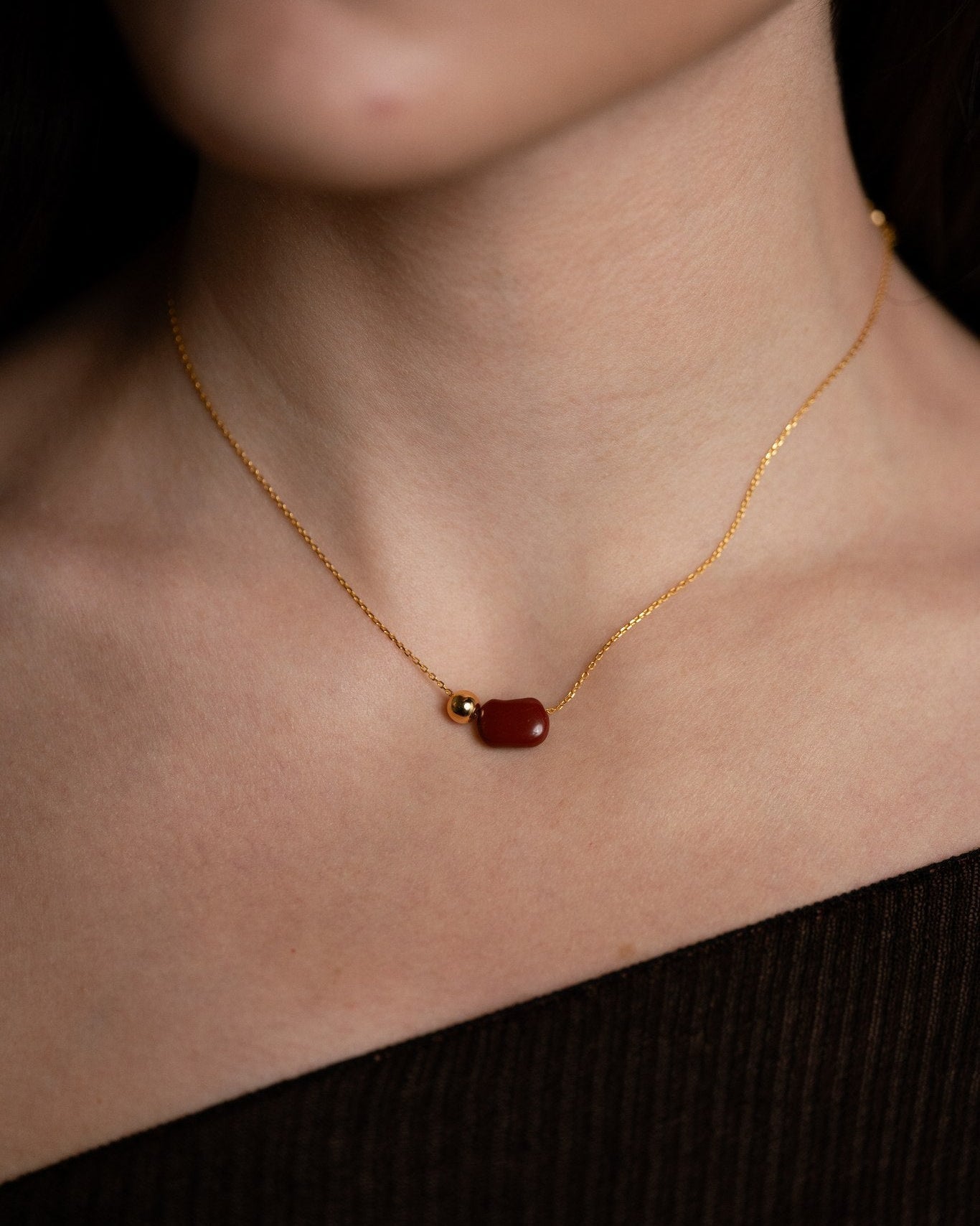 'Terra' Bean Necklace - LINES AND CURRENT
