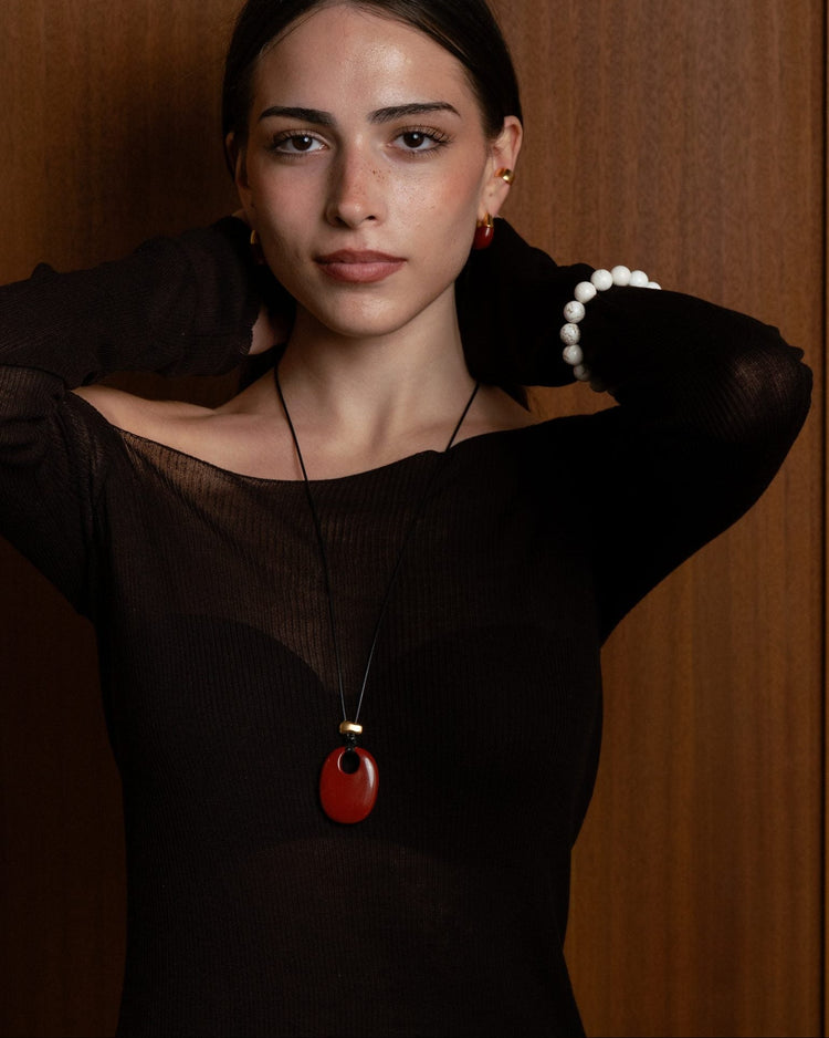 'Terra' Cord Necklace - LINES AND CURRENT