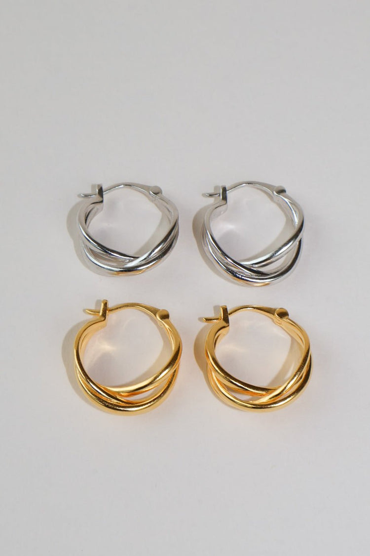 'Tove' Interlocked Hoop Earrings - LINES AND CURRENT