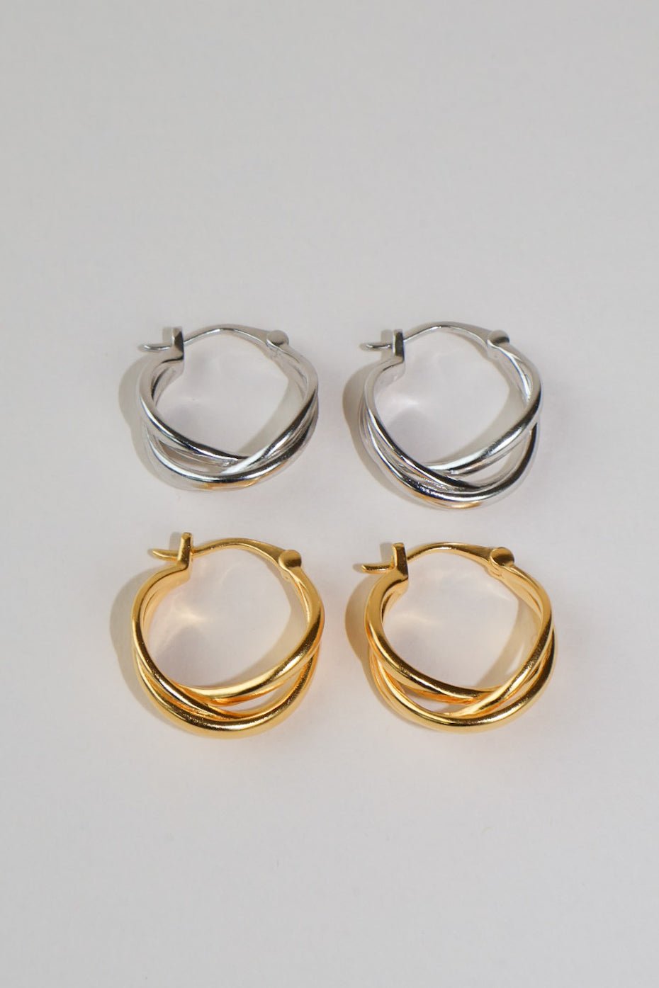 'Tove' Interlocked Hoop Earrings - LINES AND CURRENT