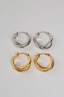 'Tove' Interlocked Hoop Earrings