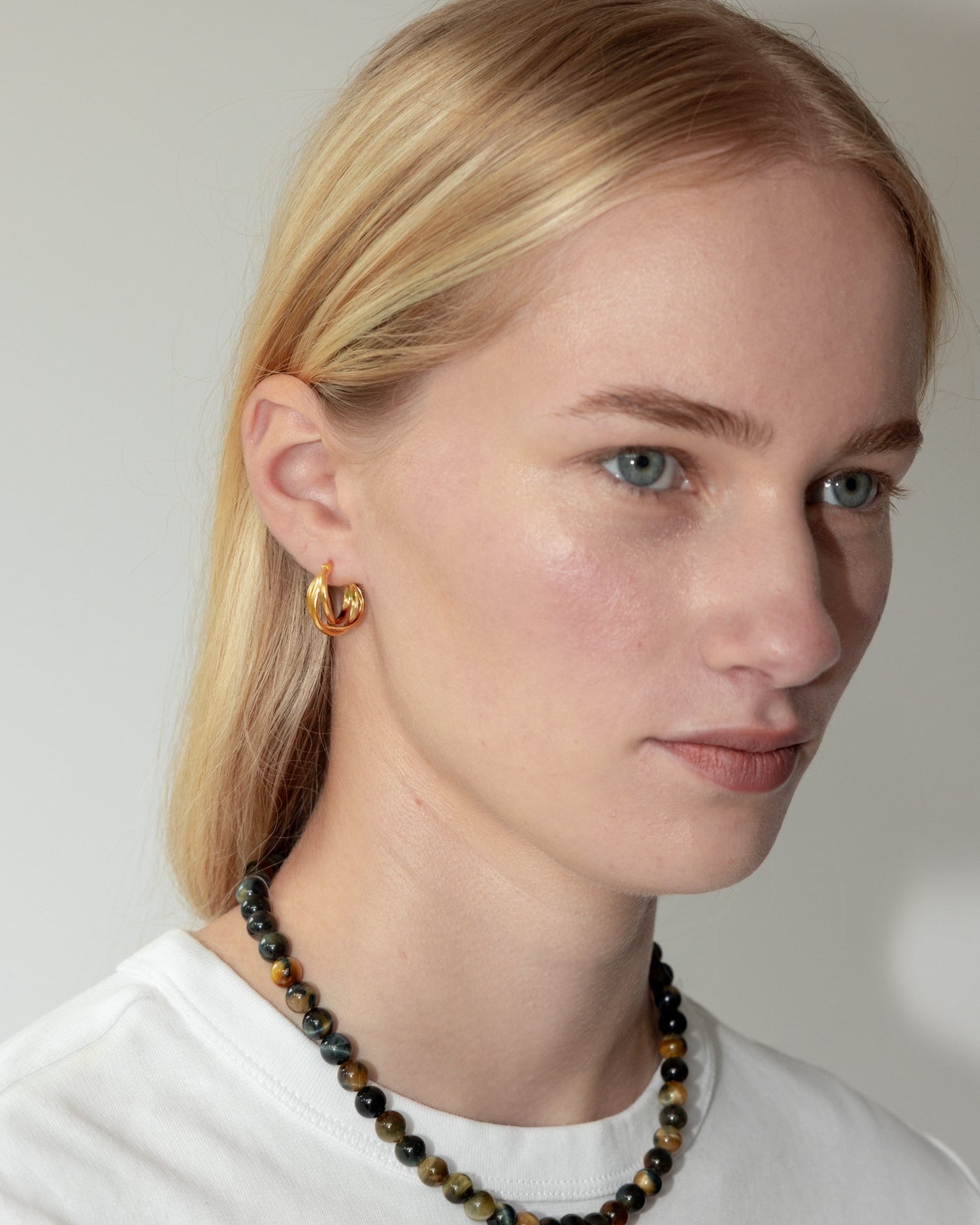 'Tove' Interlocked Hoop Earrings - LINES AND CURRENT