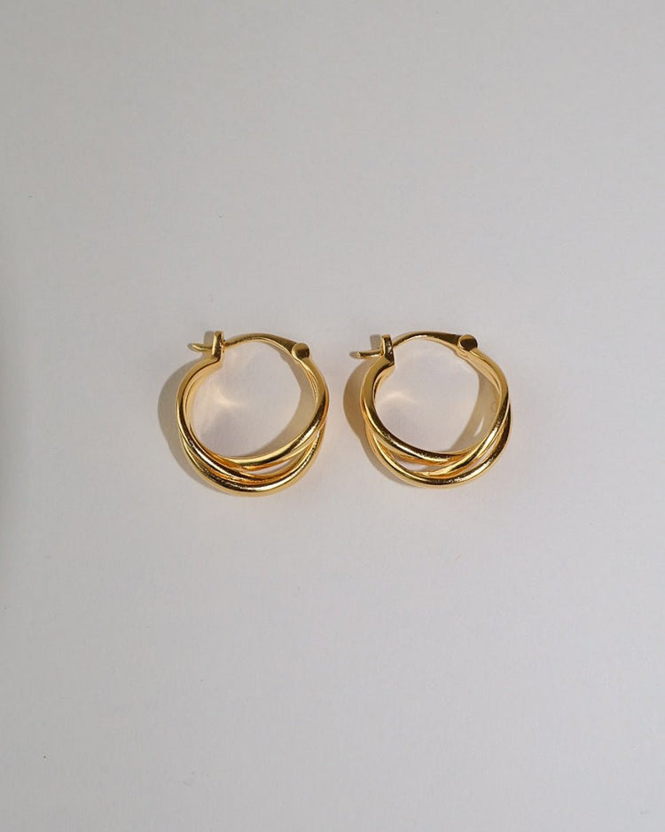 'Tove' Interlocked Hoop Earrings - LINES AND CURRENT