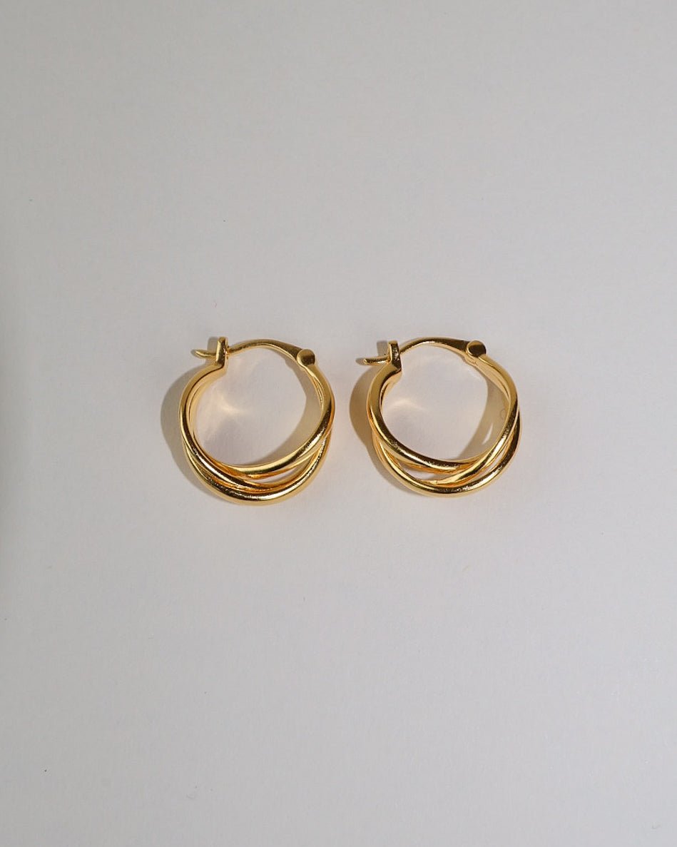 'Tove' Interlocked Hoop Earrings - LINES AND CURRENT