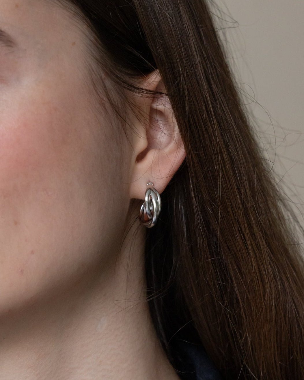 'Tove' Interlocked Hoop Earrings - LINES AND CURRENT