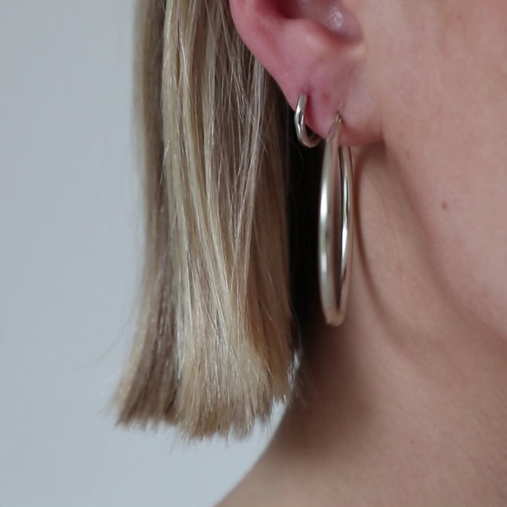 'Pamela' Pipe Hoop Earrings