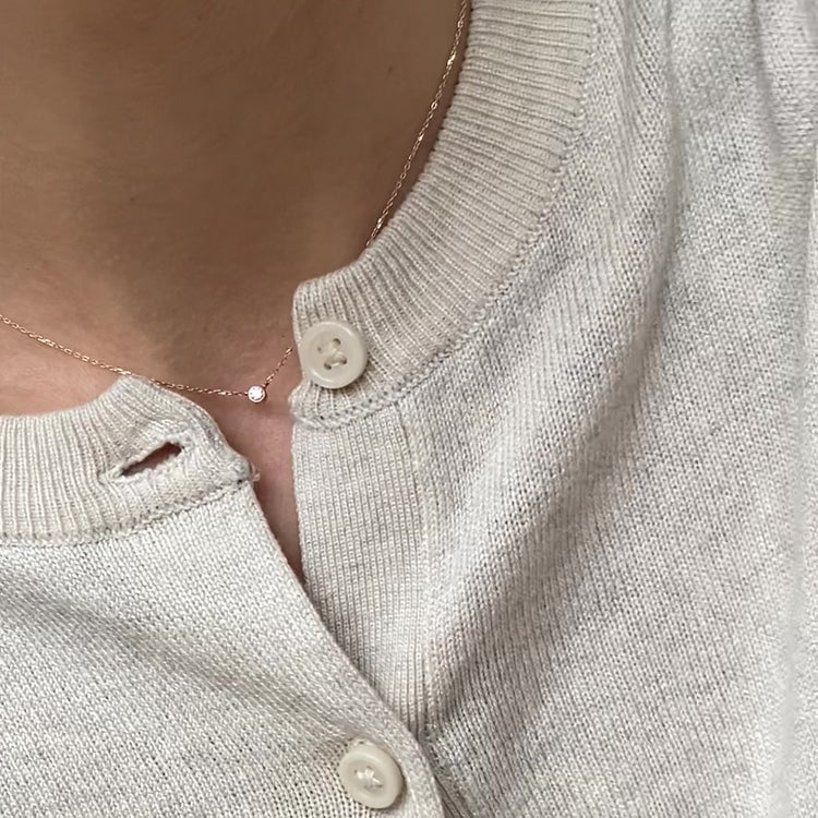 'Hansley' 18K Diamond Necklace - Lines & Current