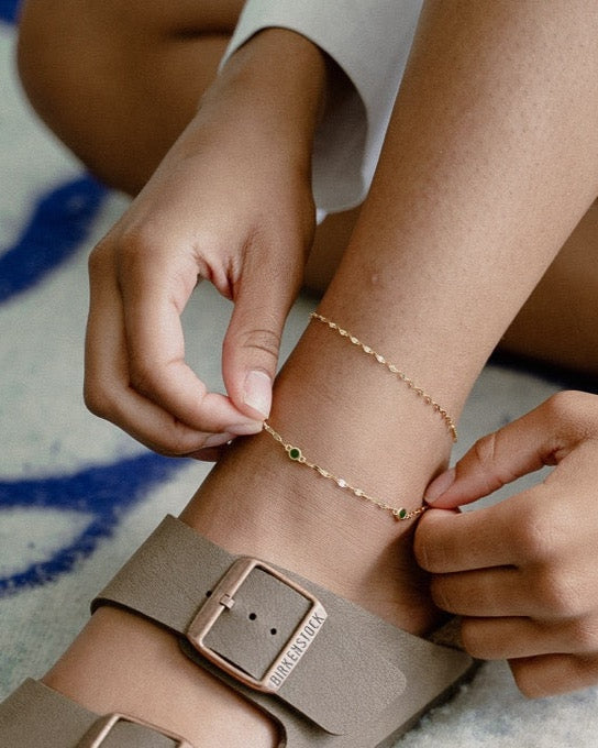 'Green Alchemy' Anklet