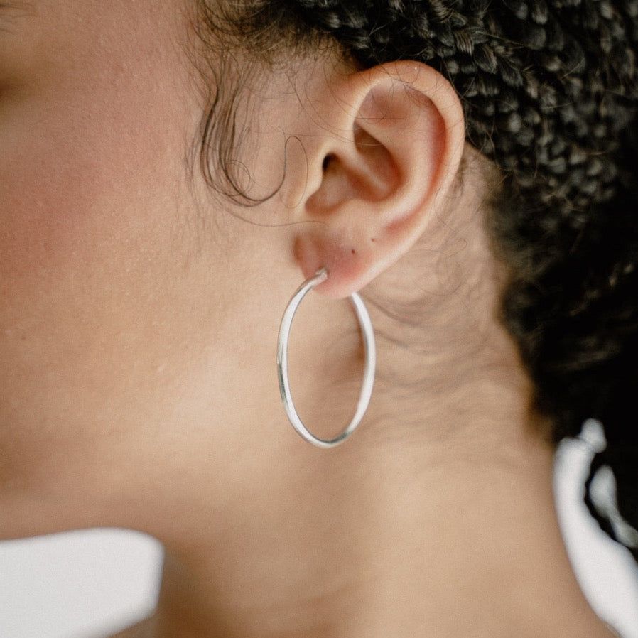 &#39;Pamela&#39; Pipe Hoop Earrings