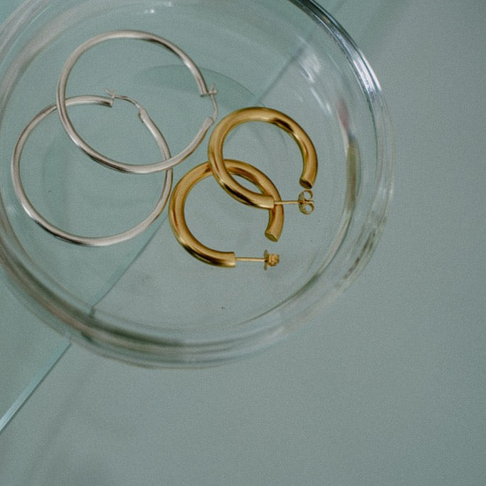 &#39;Paula&#39; Pipe Hoop Earrings