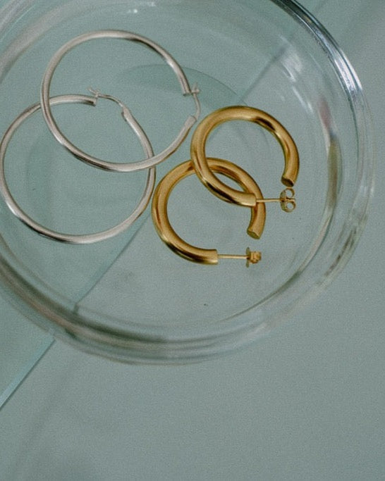 'Paula' Pipe Hoop Earrings