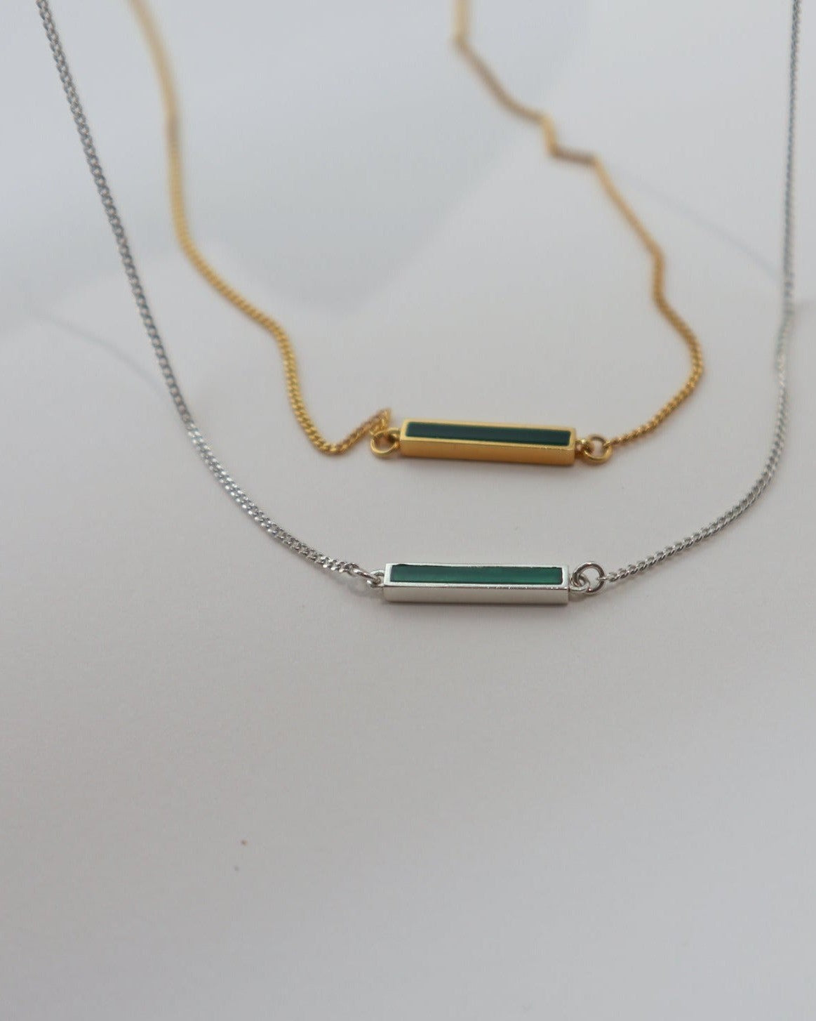 'Green Alchemy' Bar Necklace