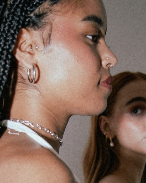 'Paula' Pipe Hoop Earrings