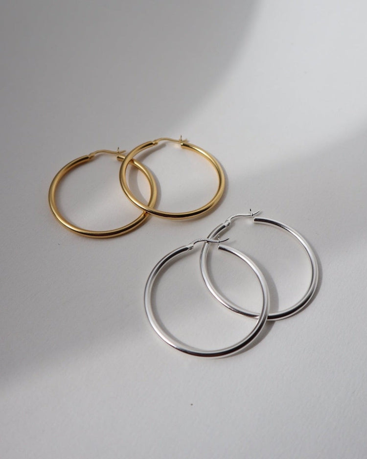'Pamela' Pipe Hoop Earrings